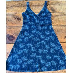 Patagonia Worn Wear Womens Margot Dress Sleeveless A-Line Blue Floral Medium